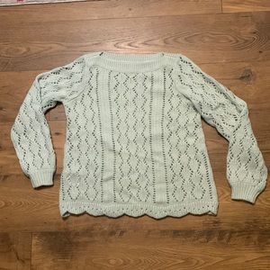 Worn once. LOFT light blue sweater. Size medium